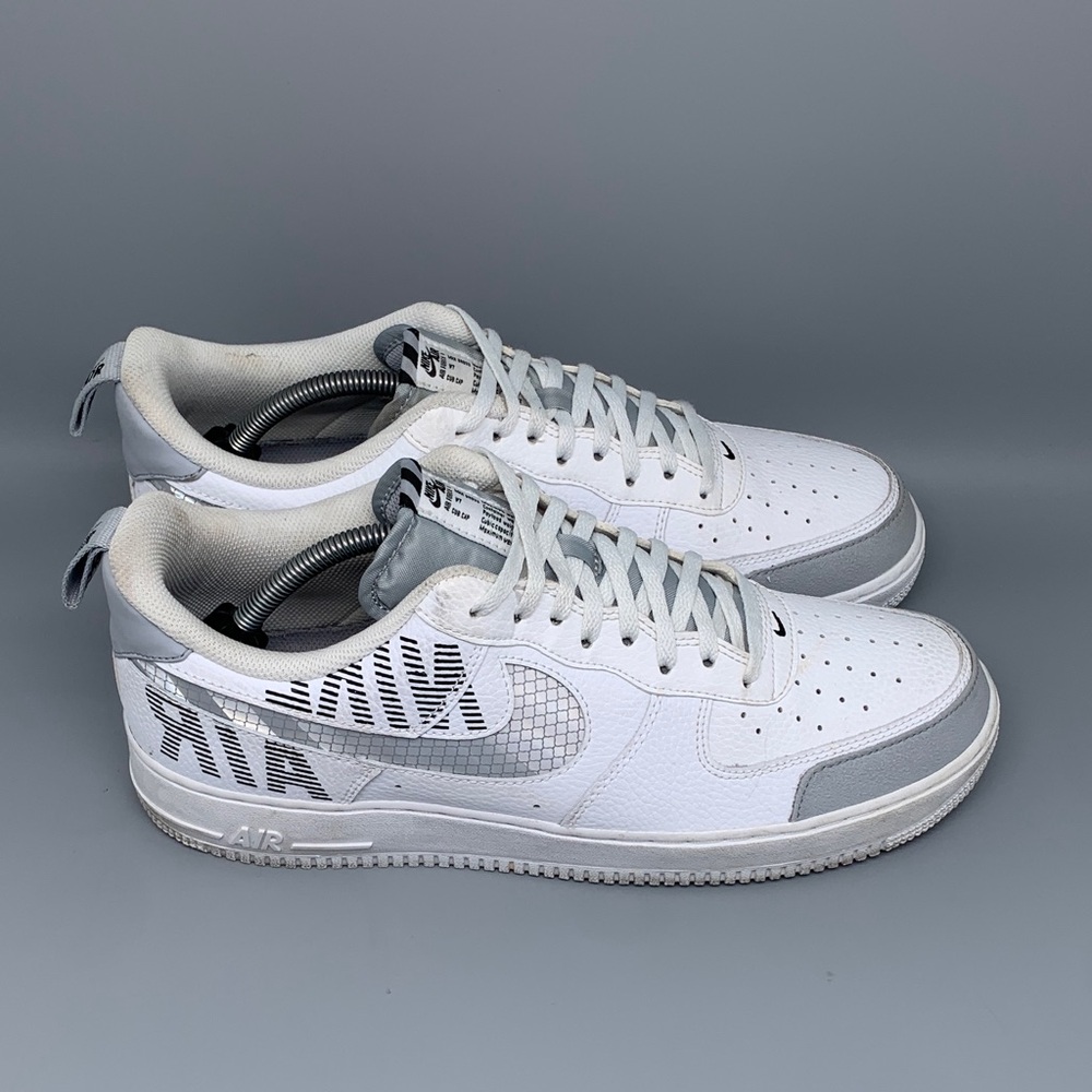 Nike Air Force 1 '07 Low White Grey Shoes BQ4421‑100 Men’s Sz 11.5